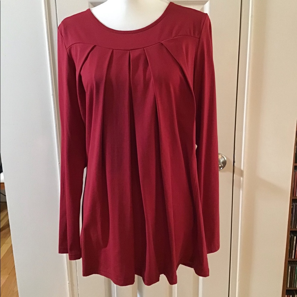 Liligal Brick Red Cotton Top